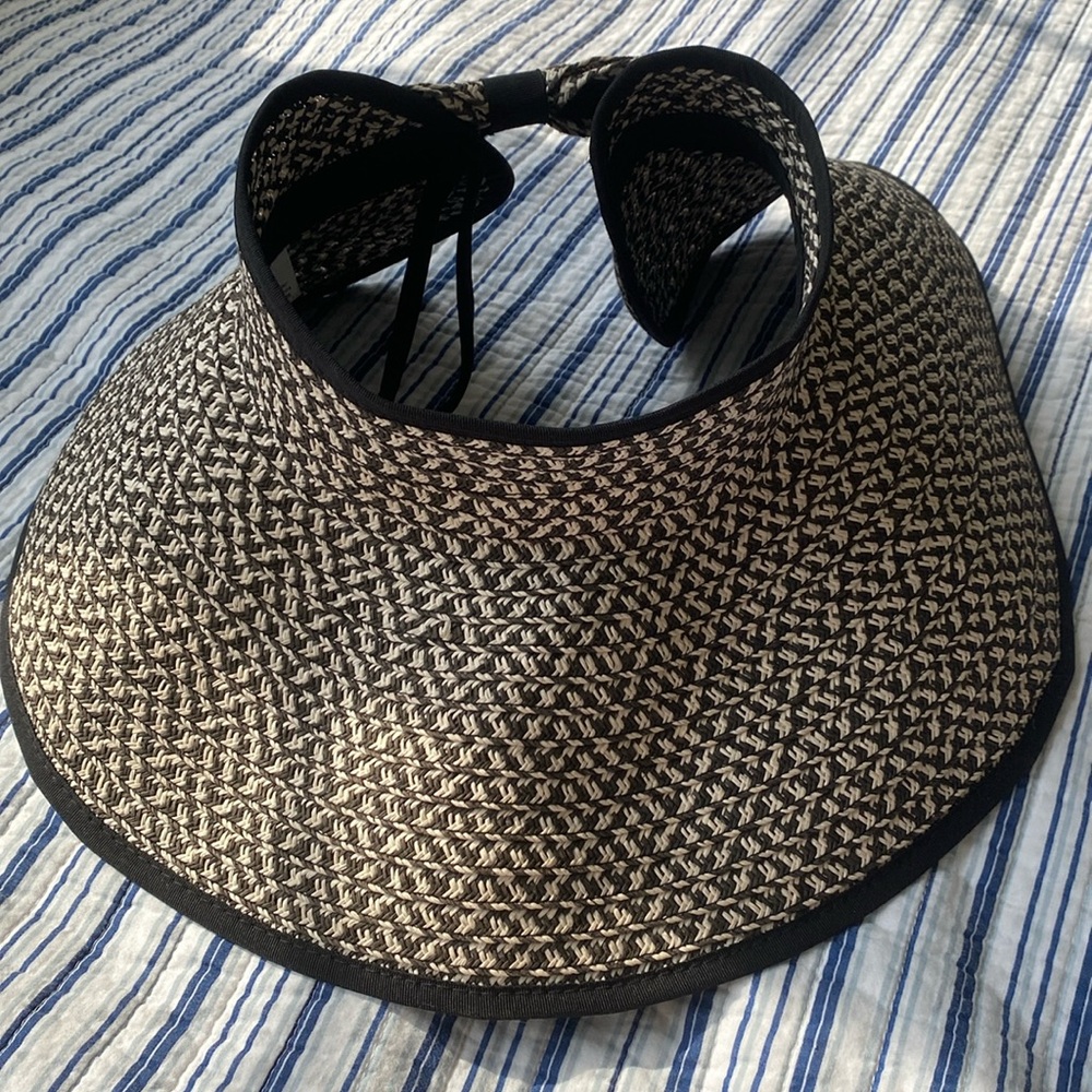 Black and White woven sun hat